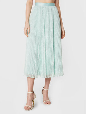 TWINSET TWINSET Plisovaná sukňa 231TP2691 Zelená Relaxed Fit