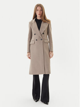 Maryley Maryley Płaszcz przejściowy 25IB807/01SS Beżowy Regular Fit