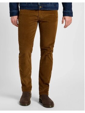 Lee Lee Spodnie materiałowe DAREN ZIP FLY Brązowy Regular Fit