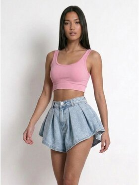 MissDenim MissDenim Szorty jeansowe Skorts Niebieski Regular Fit