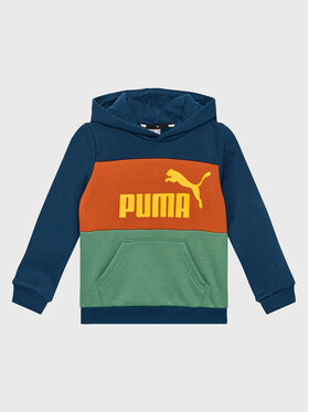 Puma Puma Mikina Essentials+ Colourblock 849081 Tmavomodrá Regular Fit