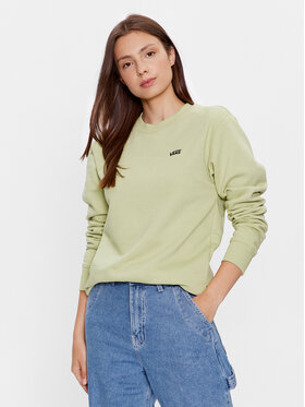 Vans Vans Majica dugih rukava Flying V Bff Crew Emea VN00046X Zelena Regular Fit