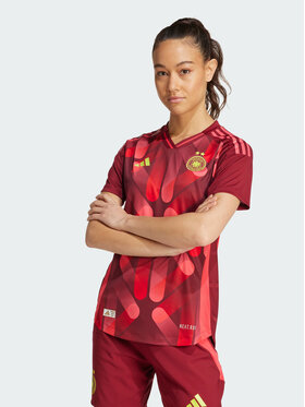 adidas adidas Koszulka techniczna Germany 25 (Women's Team) Away Authentic Jersey Czerwony Regular Fit