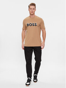 Boss Majica Tiburt 427 50506923 Bež Regular Fit