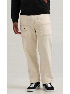 Lee Lee Spodnie materiałowe Loose Straight Carpenter Pant Beżowy Loose Fit