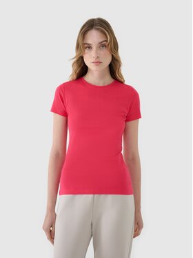 4F 4F T-Shirt 4FWSS25TTSHF1995-54S Różowy Slim Fit