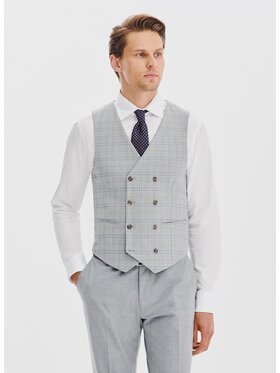 Pako Lorente Pako Lorente Kamizelka garniturowa P25WF-8X-001 Szary Slim Fit