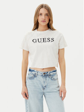 Guess Guess Tričko V5GI19 I3Z14 Écru Regular Fit