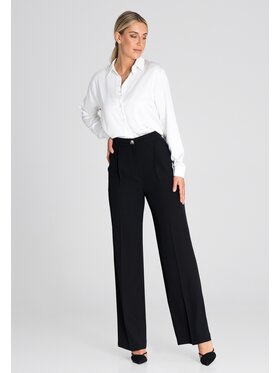 FIGL FIGL Spodnie damskie M949 Czarny Regular Fit