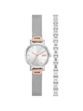DKNY DKNY Zegarek NY6684SET Srebrny