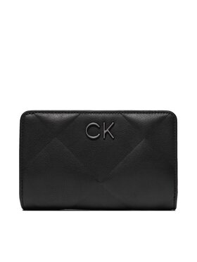 Calvin Klein Calvin Klein Duży Portfel Damski Re-Lock Quilt Bifold Wallet K60K611374 Czarny