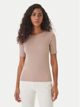 Fracomina Fracomina T-Shirt FS26ST7008K420Q7 Béžová Slim Fit