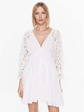 Iconique Iconique Sukienka letnia IC23 019 Biały Regular Fit
