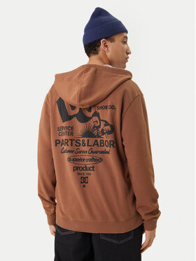 DC Shoes DC Shoes Pulóver Parts Dep EDYSF03257 Barna Regular Fit