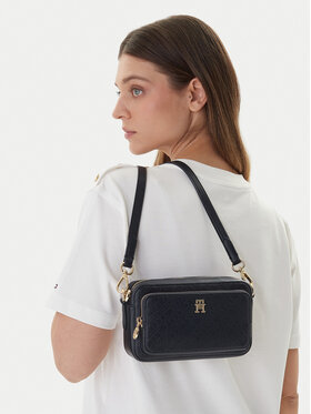 Tommy Hilfiger Tommy Hilfiger Torebka Th Icon Camera Bag Mono AW0AW18121 Granatowy