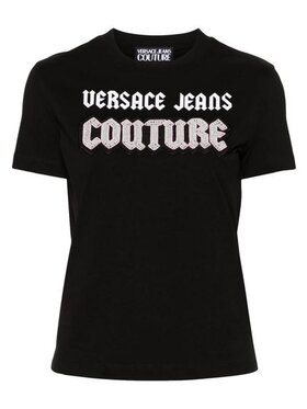 Versace Jeans Couture Versace Jeans Couture T-Shirt 77HAHC02 CJ01C 899 Czarny Regular Fit