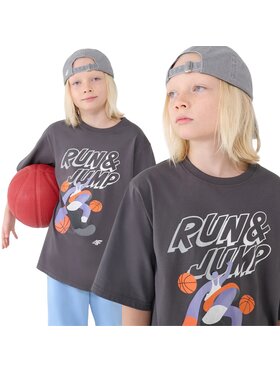 4F 4F T-Shirt 4FJASAW24TTSHM2596-22S Czarny Oversize
