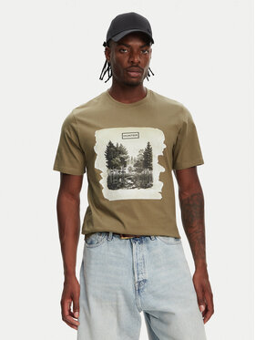 Hunter Hunter T-shirt Duart Graphic HARM0033251 Kaki Regular Fit