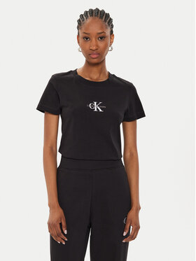 Calvin Klein Jeans Calvin Klein Jeans Póló Monologo J20J223563 Fekete Slim Fit