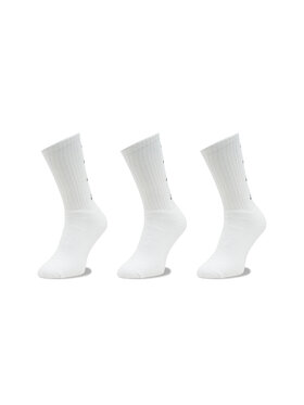 Kappa Kappa Σετ 3 ζευγάρια ψηλές κάλτσες unisex 710069 Λευκό