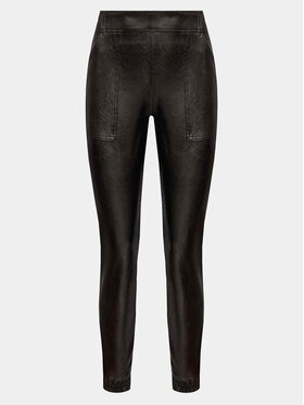 SPANX SPANX Nohavice z imitácie kože Like Jogger 20283R Čierna Regular Fit