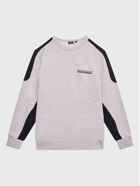 Napapijri Napapijri Majica dugih rukava B-Pinta NP0A4GXC D Siva Regular Fit