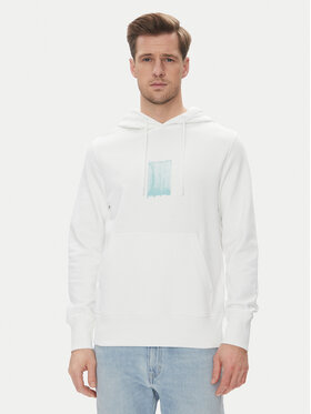 Calvin Klein Jeans Calvin Klein Jeans Bluză Brush Stroke J30J327525 Alb Regular Fit