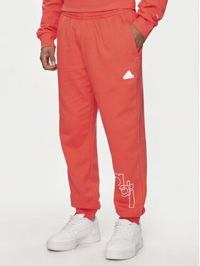 adidas adidas Spodnie dresowe Graphic Print IS2009 Czerwony Regular Fit