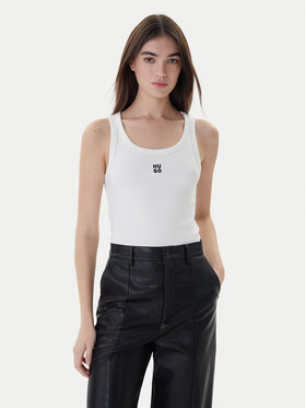 HUGO Hugo Top Datamia 50514489 Biały Slim Fit