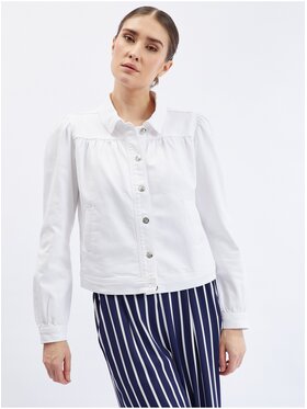 Orsay Orsay Kurtka jeansowa 821143000000__36 Biały Regular Fit