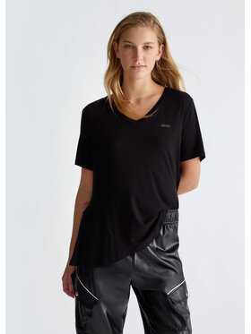 Liu Jo Liu Jo T-Shirt TF4174JS36022222 Czarny Regular Fit