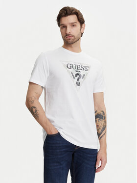 Guess Guess Tricou M5YI15 I3Z14 Alb Regular Fit