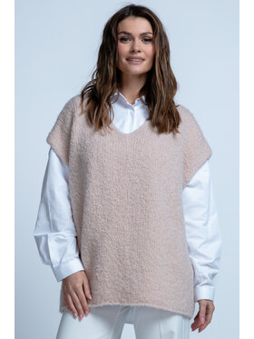 Fobya Fobya Kamizelka F1850 Beżowy Regular Fit