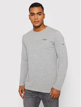 Pepe Jeans Pepe Jeans Hosszú ujjú Original Basic 2 Long N PM508211 Szürke Slim Fit