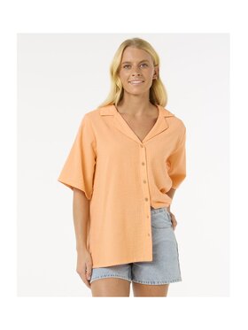 Rip Curl Rip Curl Koszula Cala Vadella Textured Shirt Pomarańczowy Relaxed Fit