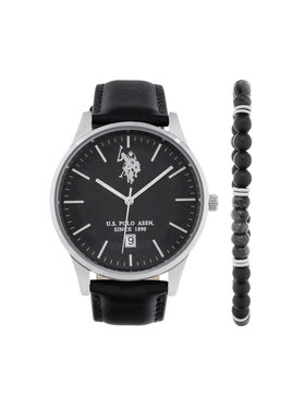 U.S. Polo Assn. U.S. Polo Assn. Rinkinys: laikrodis ir apyrankė Owen USP6175TW Juoda