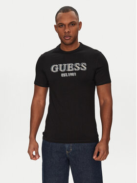 Guess Guess Tricou M5GI07 I3Z14 Negru Classic Fit