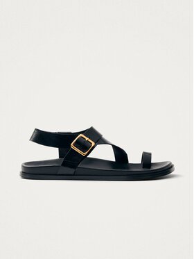 ALOHAS ALOHAS Sandały Siren Onix Black Leather Sandals Czarny