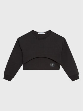 Calvin Klein Jeans Calvin Klein Jeans Mikina Proportion Play IG0IG01875 Čierna Boxy Fit