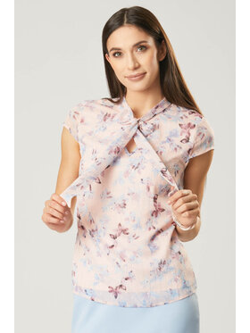 QUIOSQUE QUIOSQUE Bluzka BUTTERFLY BLOUSE Różowy Regular Fit