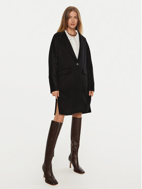 Patrizia Pepe Patrizia Pepe Демісезонний плащ 8O0004/A006-K103 Чорний Regular Fit