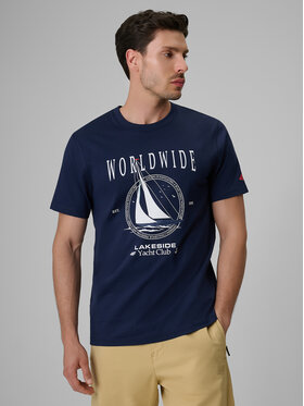4F 4F T-Shirt LAKESIDE ESCAPE Granatowy Regular Fit