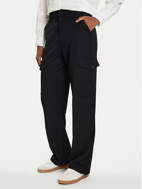 Desigual Desigual Παντελόνι υφασμάτινο Volga 24WWPW17 Μαύρο Straight Fit