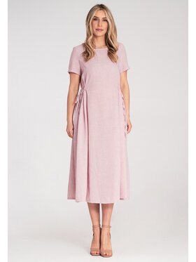 FIGL FIGL Koktejlové šaty M1184 Ružová Straight Fit