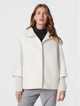 Peserico Peserico Cappotto di lana S20108D Bianco Regular Fit