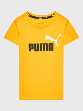 Puma Puma T-shirt Essentials+ Two-Tone Logo 586985 Žuta Regular Fit