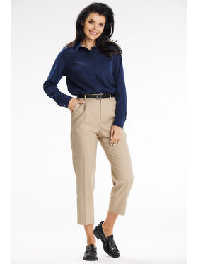 Awama Awama Koszula A652 Granatowy Basic Fit