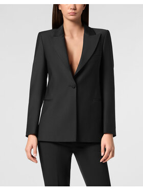 PHILIPP PLEIN PHILIPP PLEIN Marynarka 23227 Czarny Loose Fit