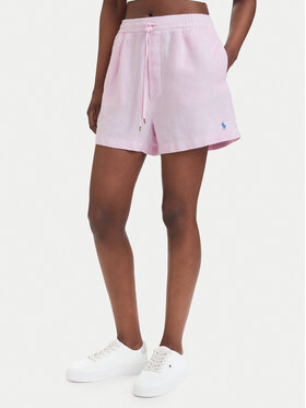Polo Ralph Lauren Polo Ralph Lauren Kratke hlače iz tkanine 211A12950007 Svetlo rožnata Relaxed Fit