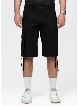 PITBULL PITBULL Szorty materiałowe VOLMER Czarny Regular Fit